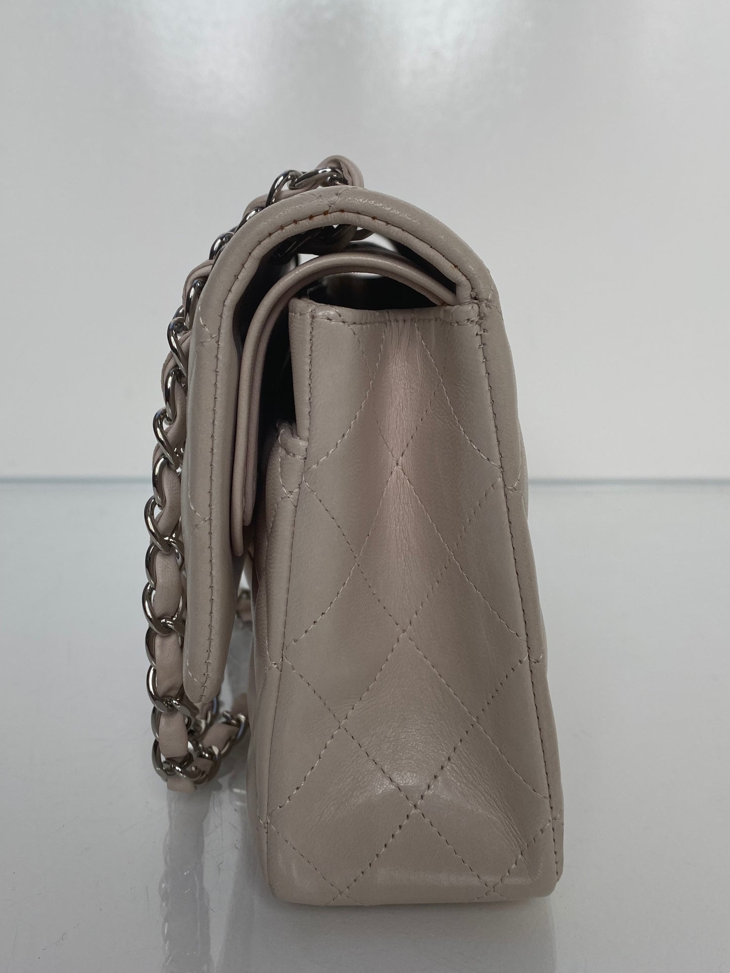 Chanel Lilac / Light Pink Quilted Lambskin Double Flap Medium Bag SHW #14