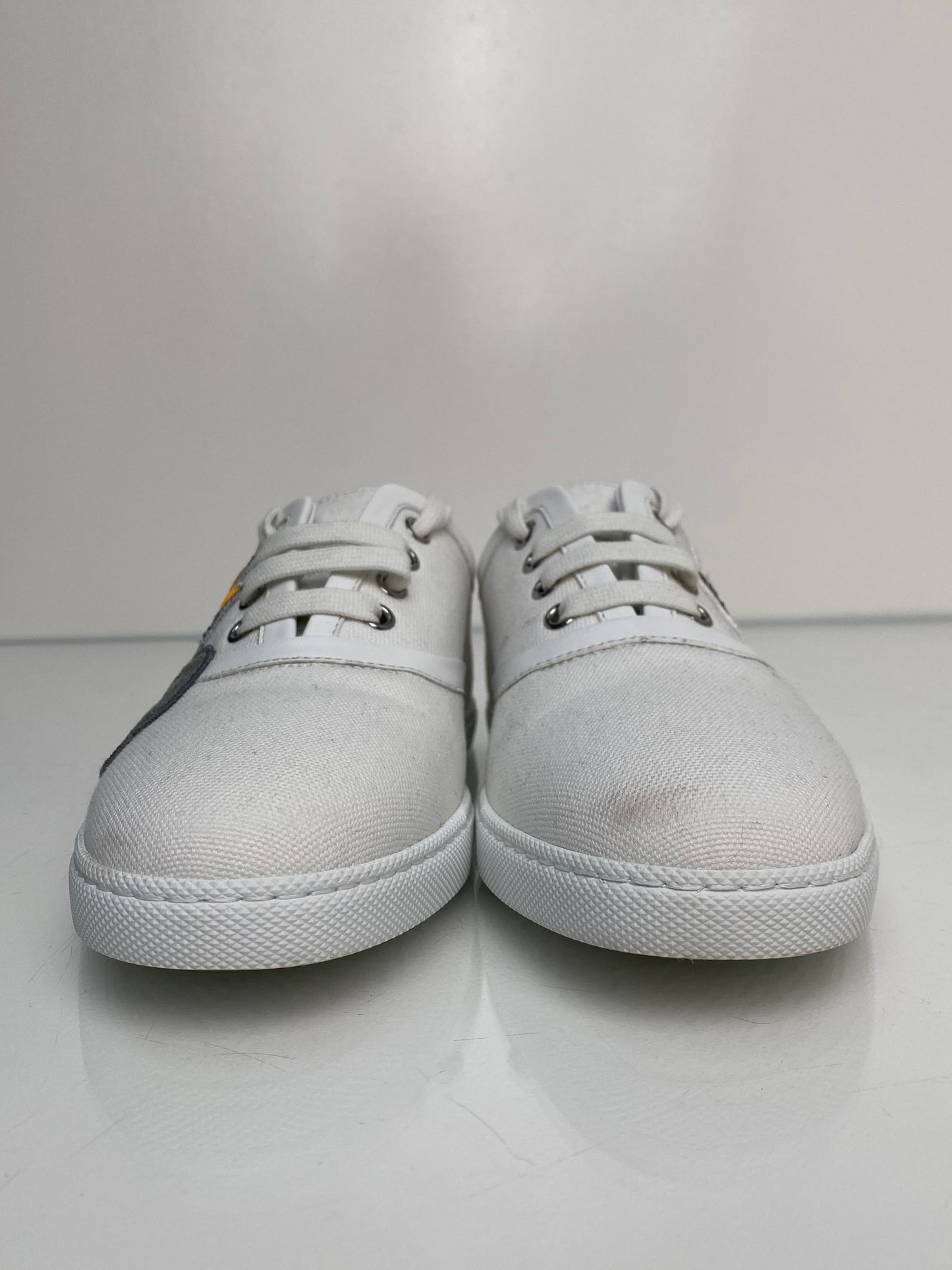 Hermes Innocent White Canvas Sneakers, 35
