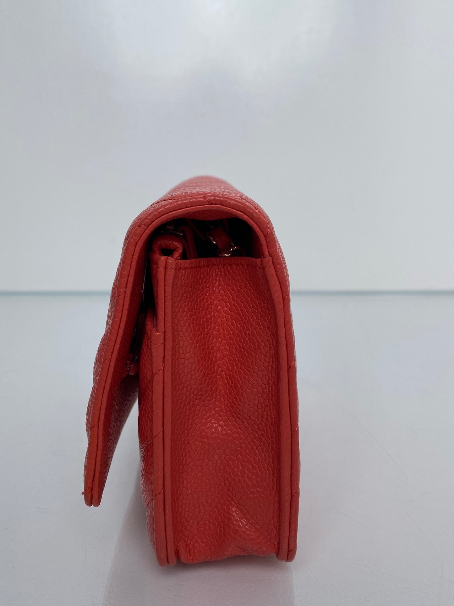 Chanel Pink & Orange Chevron Caviar WOC, SHW