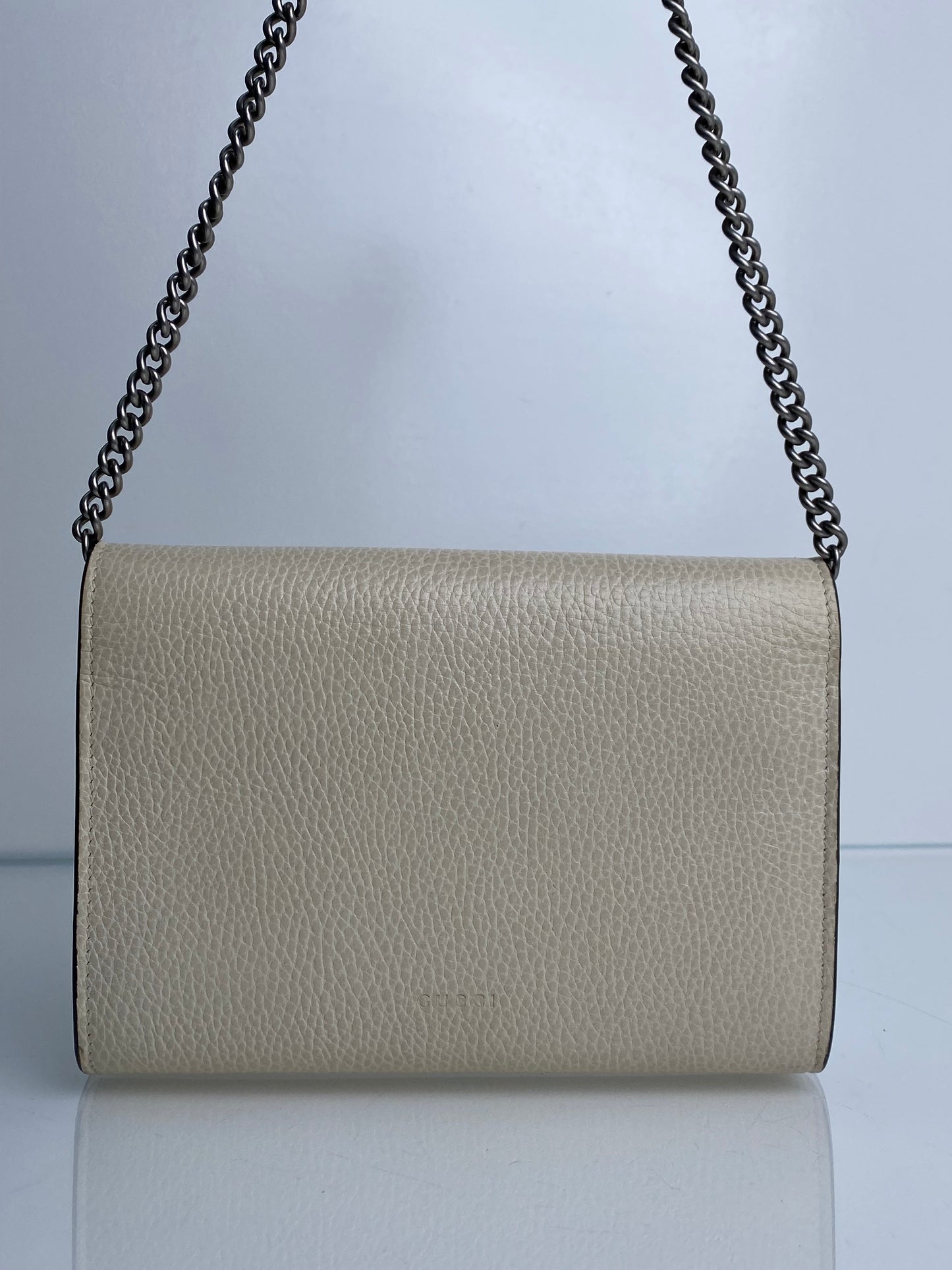 Gucci White Leather Dionysus WOC