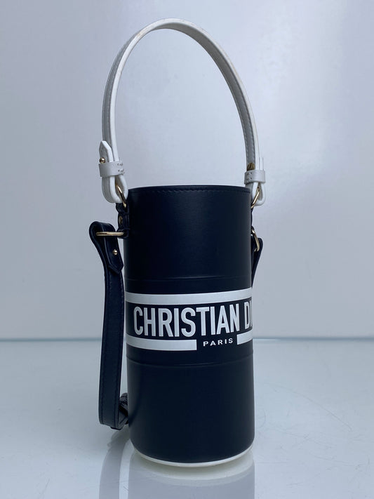 Christian Dior Navy & White Vibe Bottle Holder Bag GHW