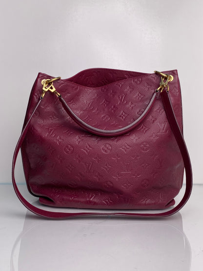 Louis Vuitton Magenta Empreinte Hobo Metis Bag GHW