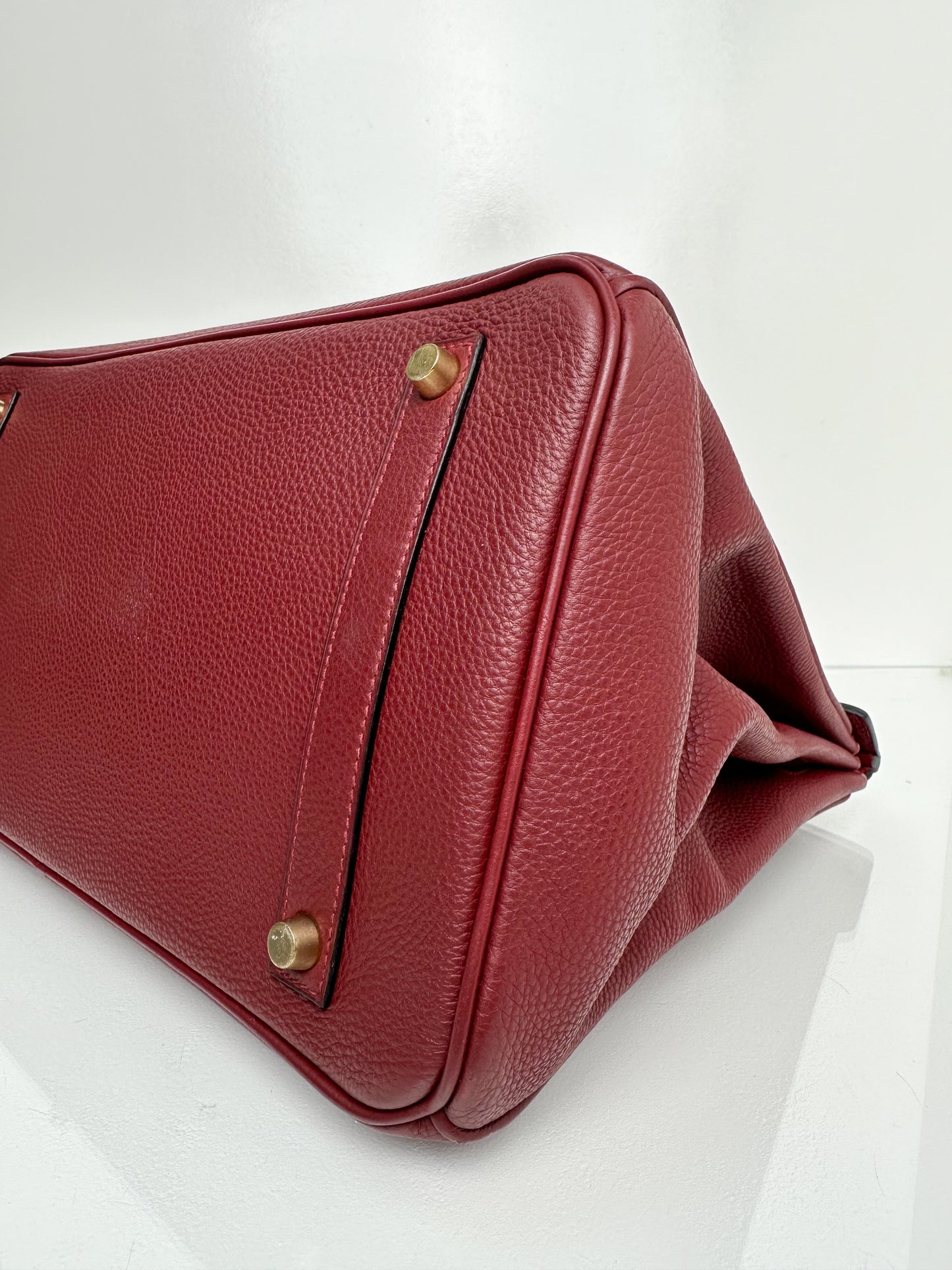 Hermes Birkin 35 Rouge H Togo GHW #E