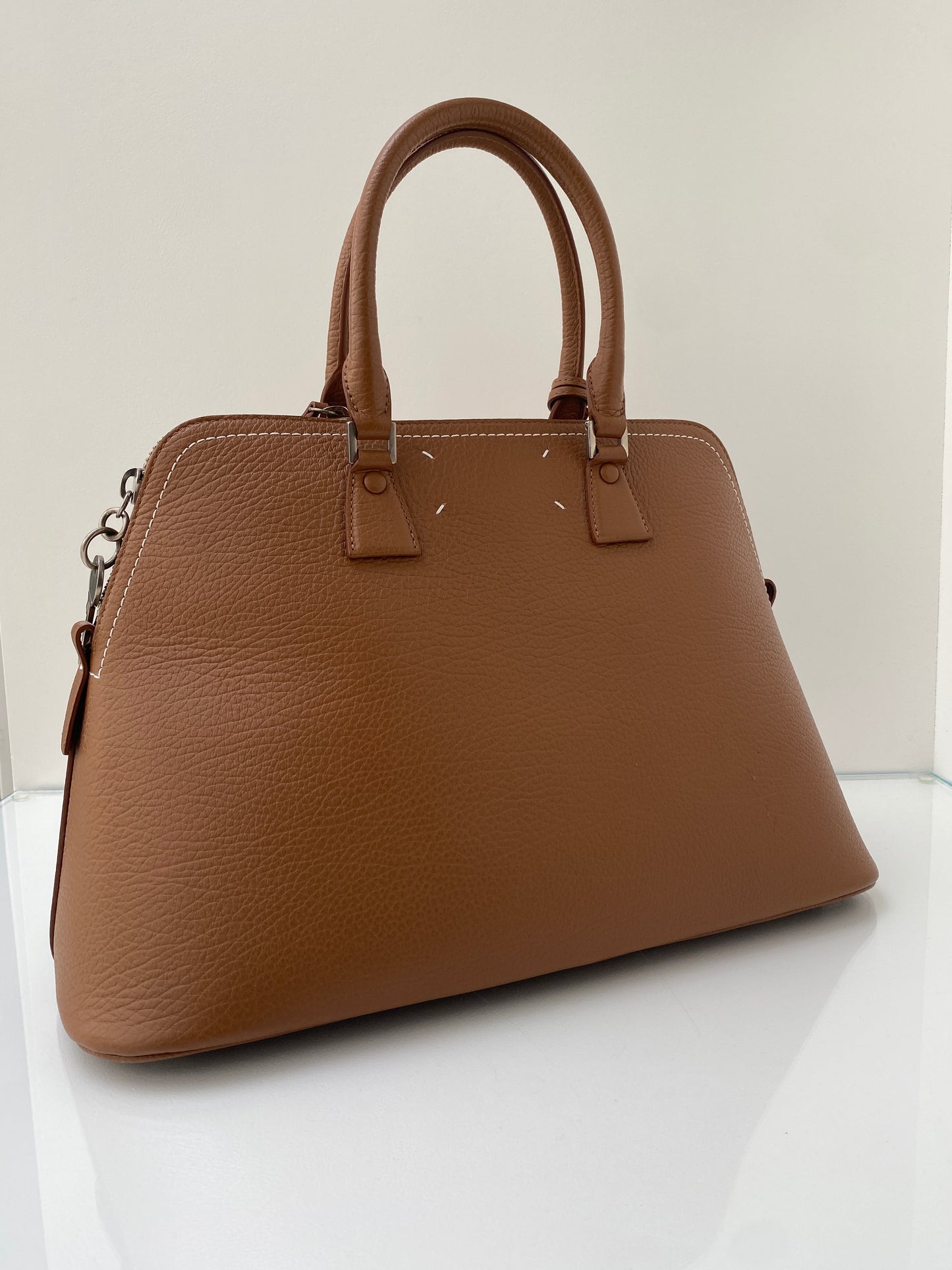 Maison Margiela Brown Zip Top Tote