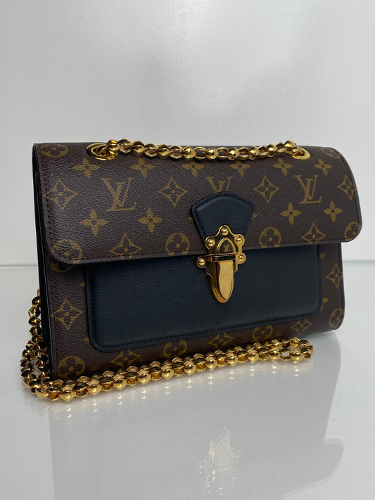 Louis Vuitton Monogram & Black Victoire Bag GHW
