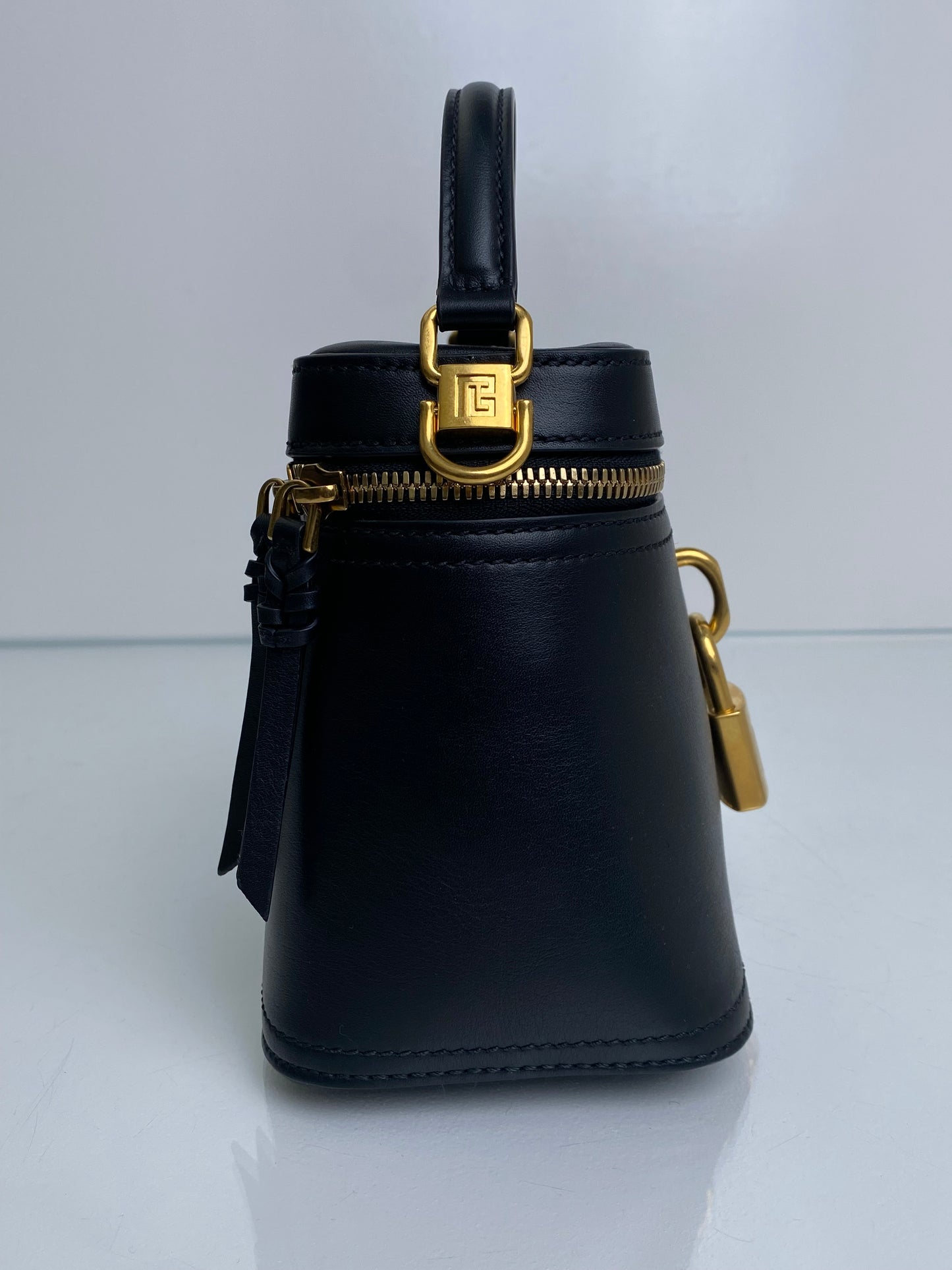 Balmain Black Pulse Vanity Bag GHW