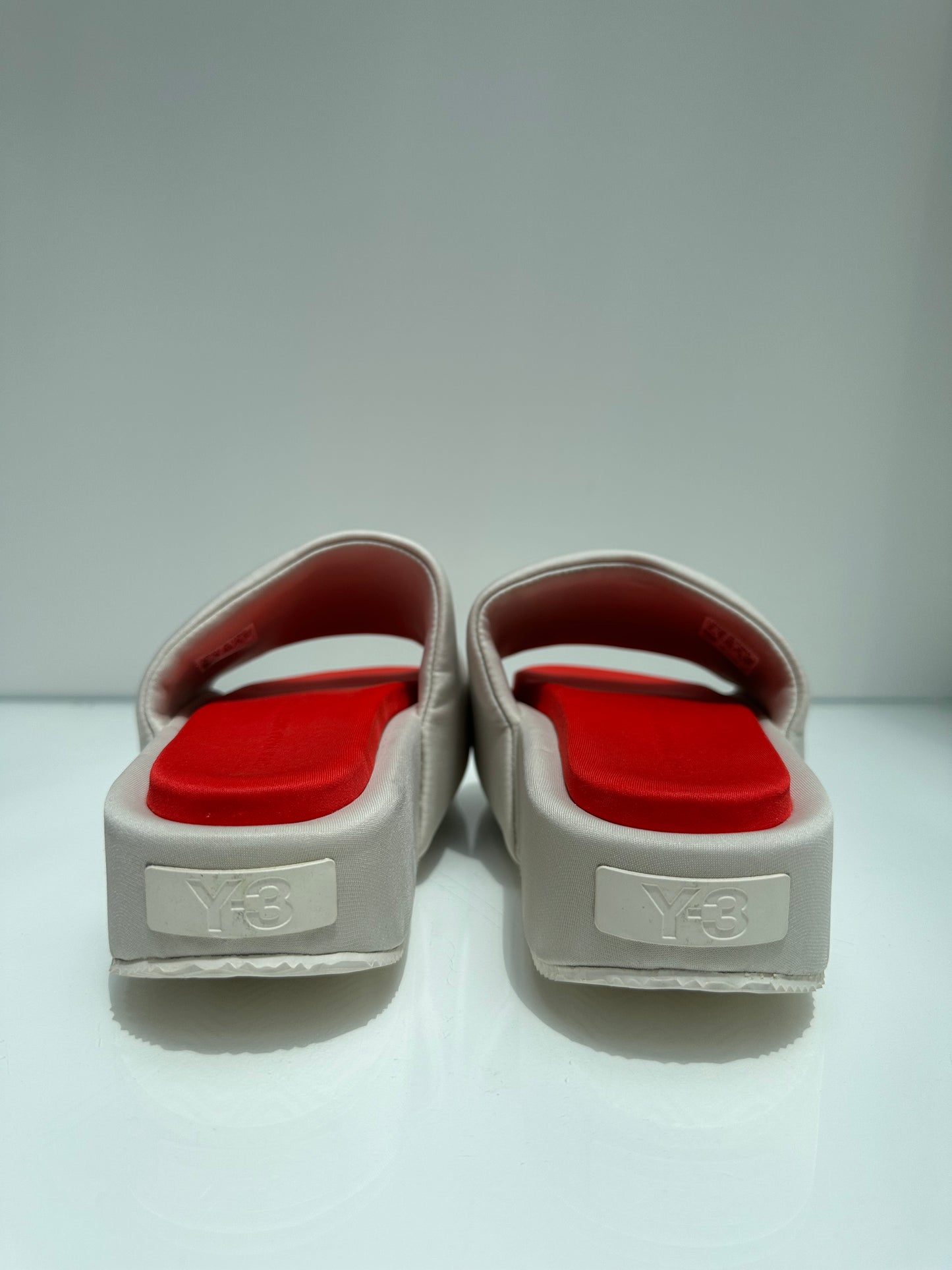 Yohji Yamamoto Cream & Red Nylon Slides, 9