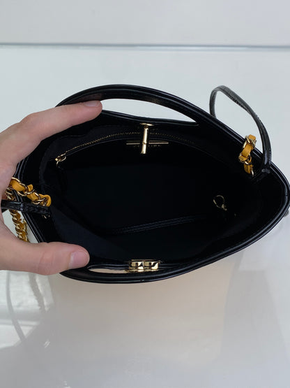Chanel 31 Yellow & Black Small Patent Leather Bag GHWe
