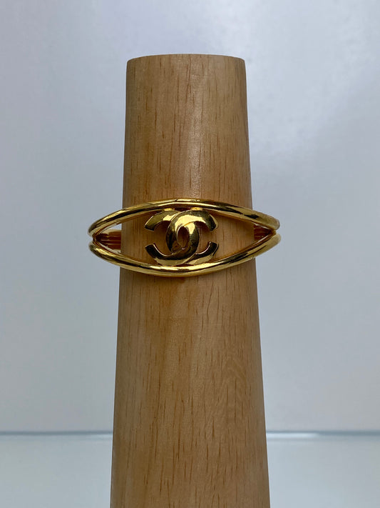 Chanel Vintage Gold CC Cuff