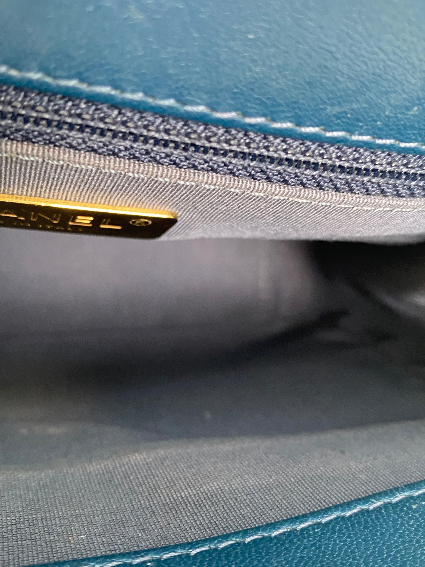 Chanel Teal Quilted Lamsbkin Infinity Top Handle Bag GHW #28