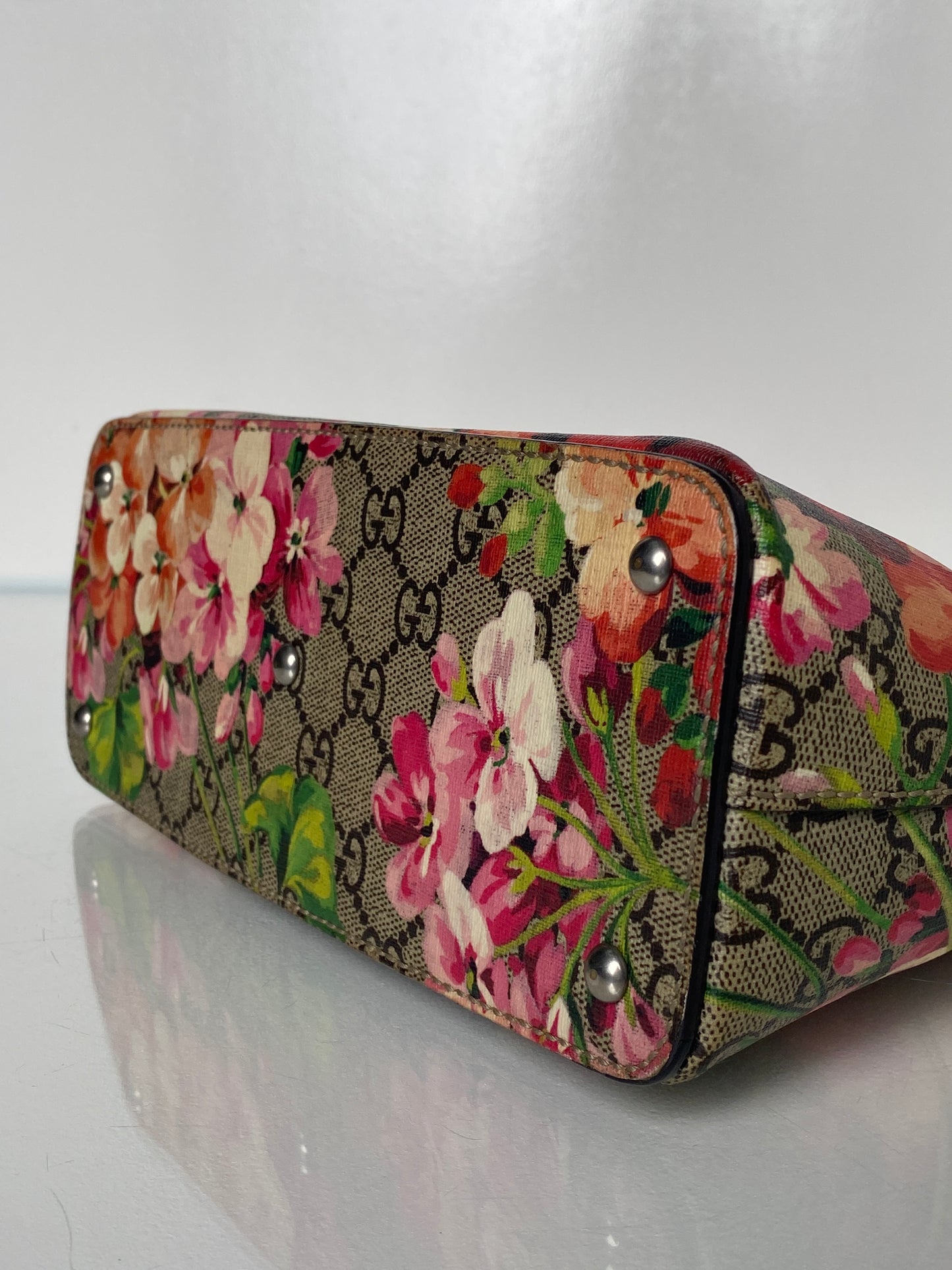 Gucci Blooms Mini Crossbody Tote Bag Pink GHW