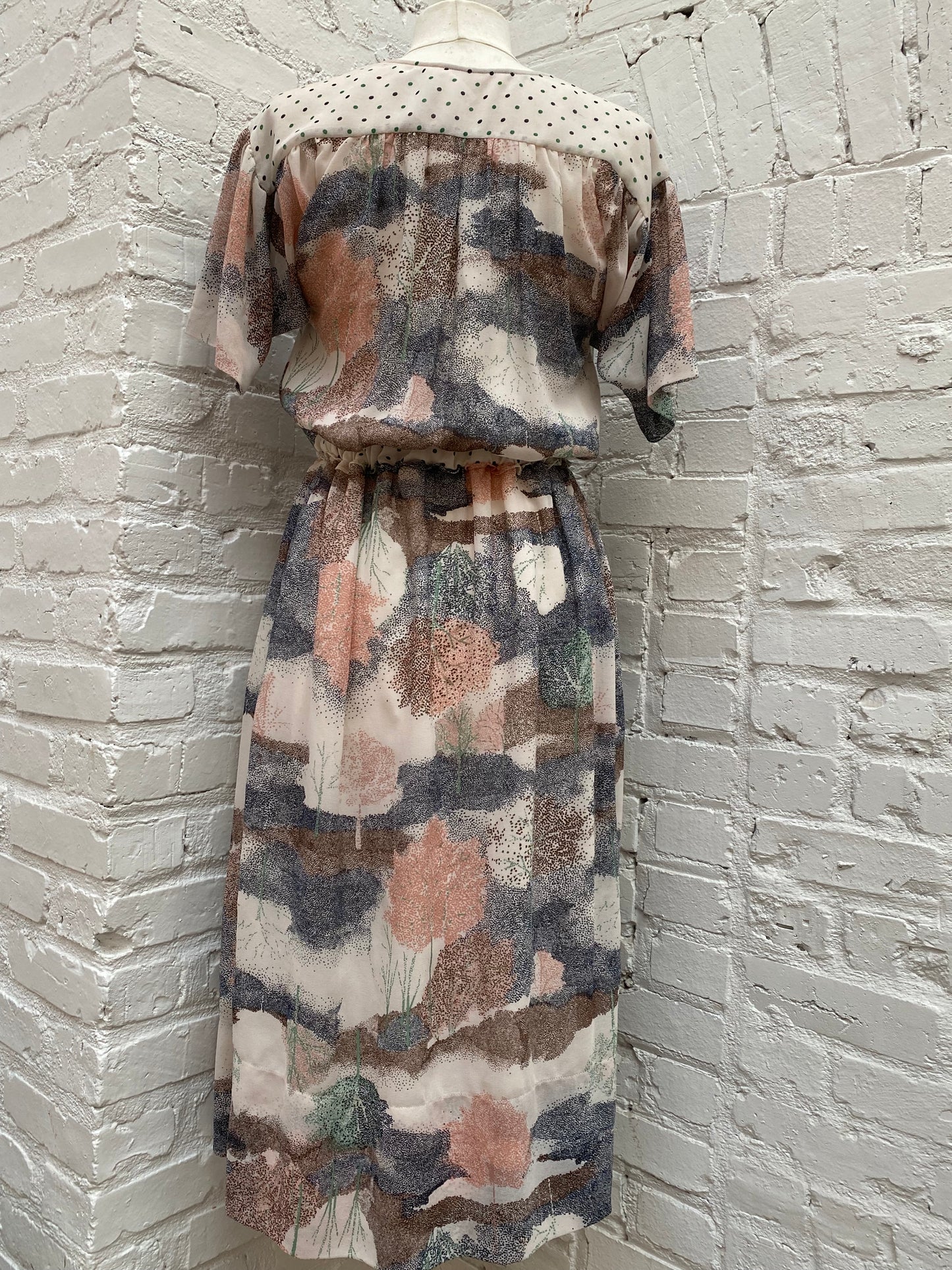 See By Chloe Cream, Pink, & Navy Maxi Dress, S-M