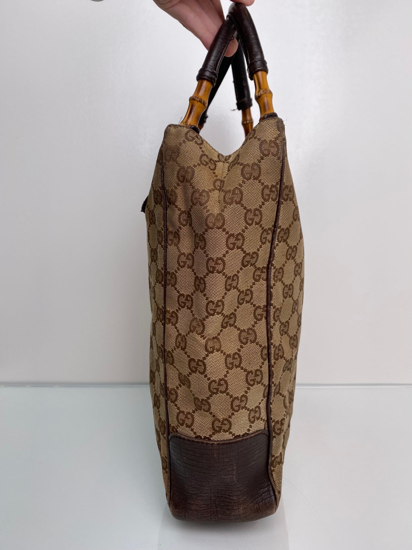 Gucci Supreme GG Bamboo Tote