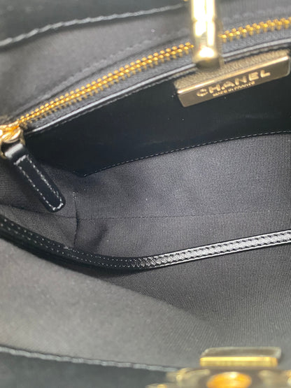 Chanel 31 Yellow & Black Small Patent Leather Bag GHWe
