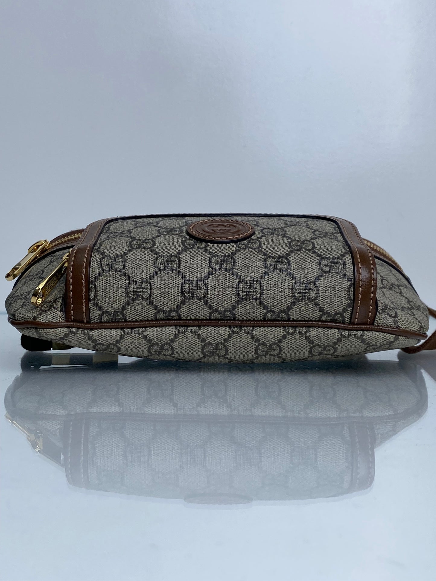 Gucci Monogram & Brown Bum Bag GHW