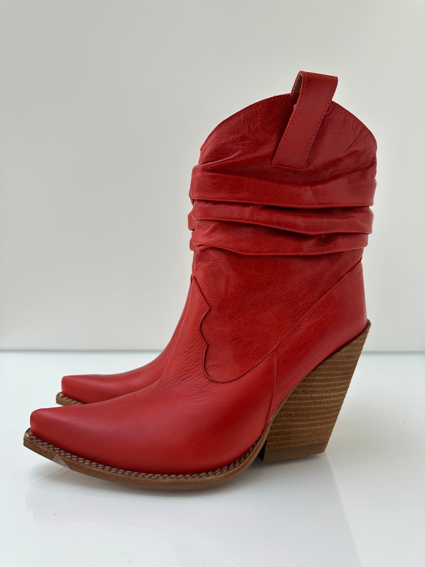 Jeffrey Campbell Red Cowboy Boots, 7