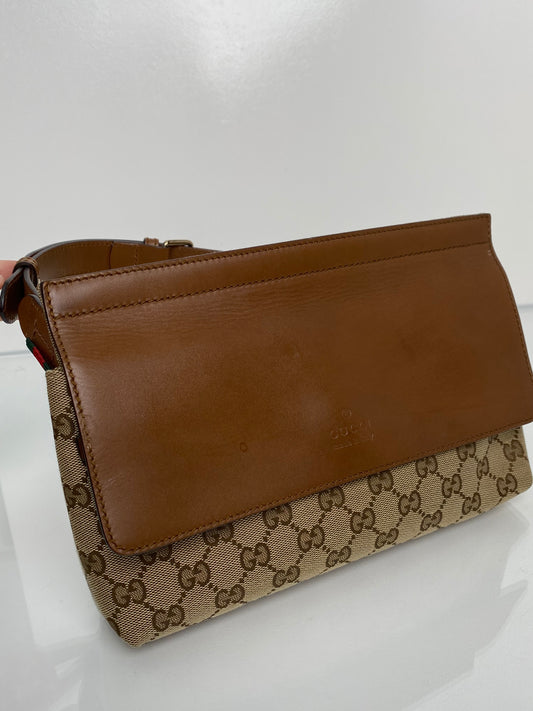 Gucci Brown Canvas Bum Bag