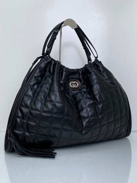 Gucci Black Deco Large Tote Bag SHW