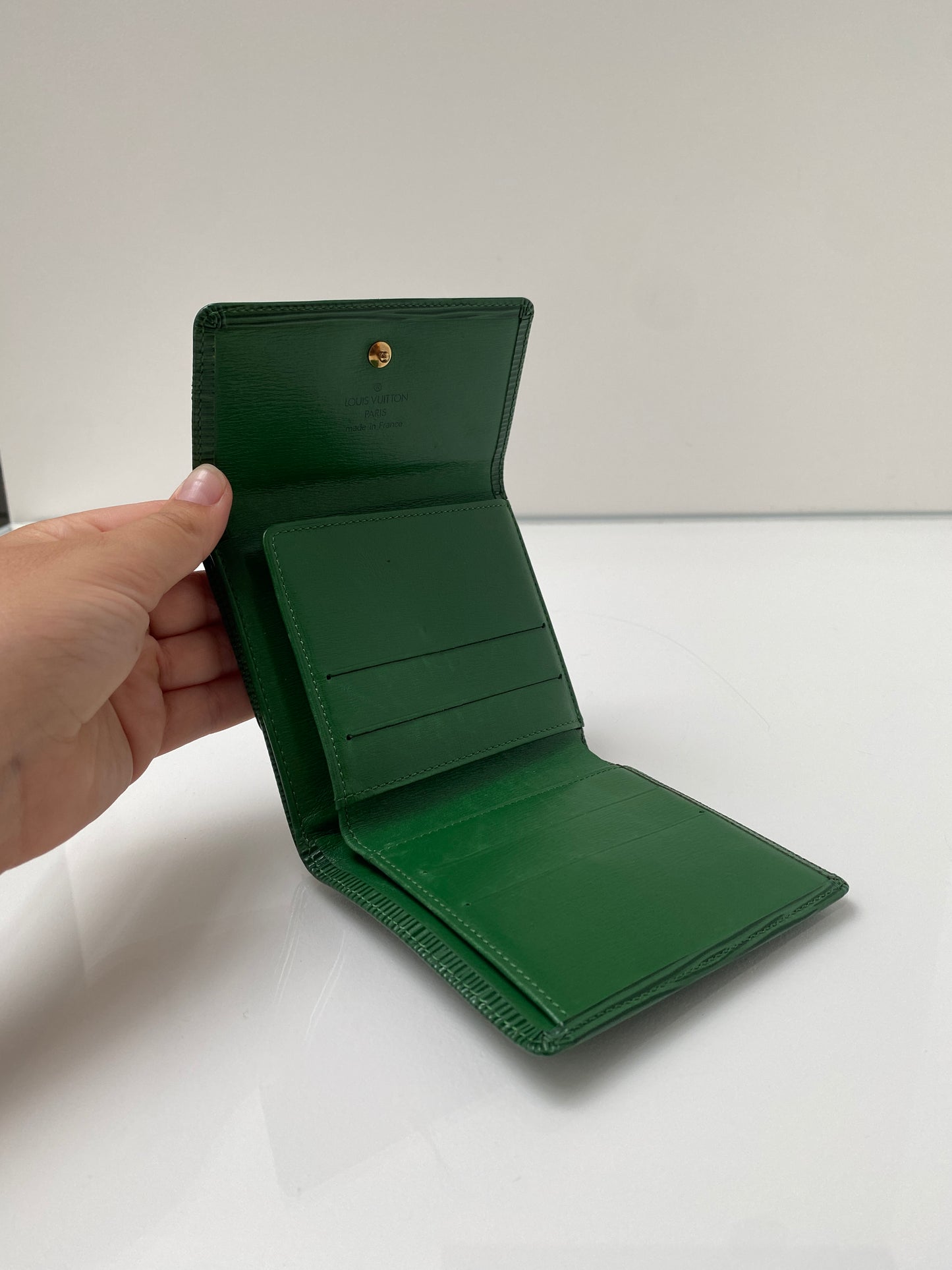 Louis Vuitton Green Epi Compact Wallet