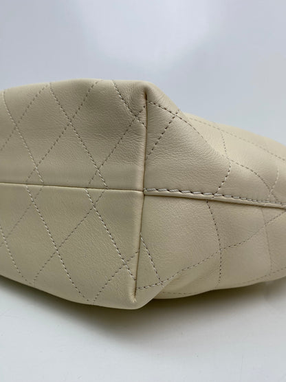 Chanel 26C Light Beige Quilted Hobo Bag GHW