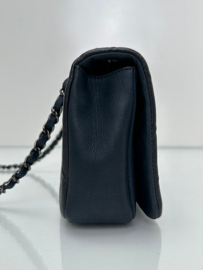 Chanel Blue Diamond Calfskin New Chic Medium Flap Bag RHW #18