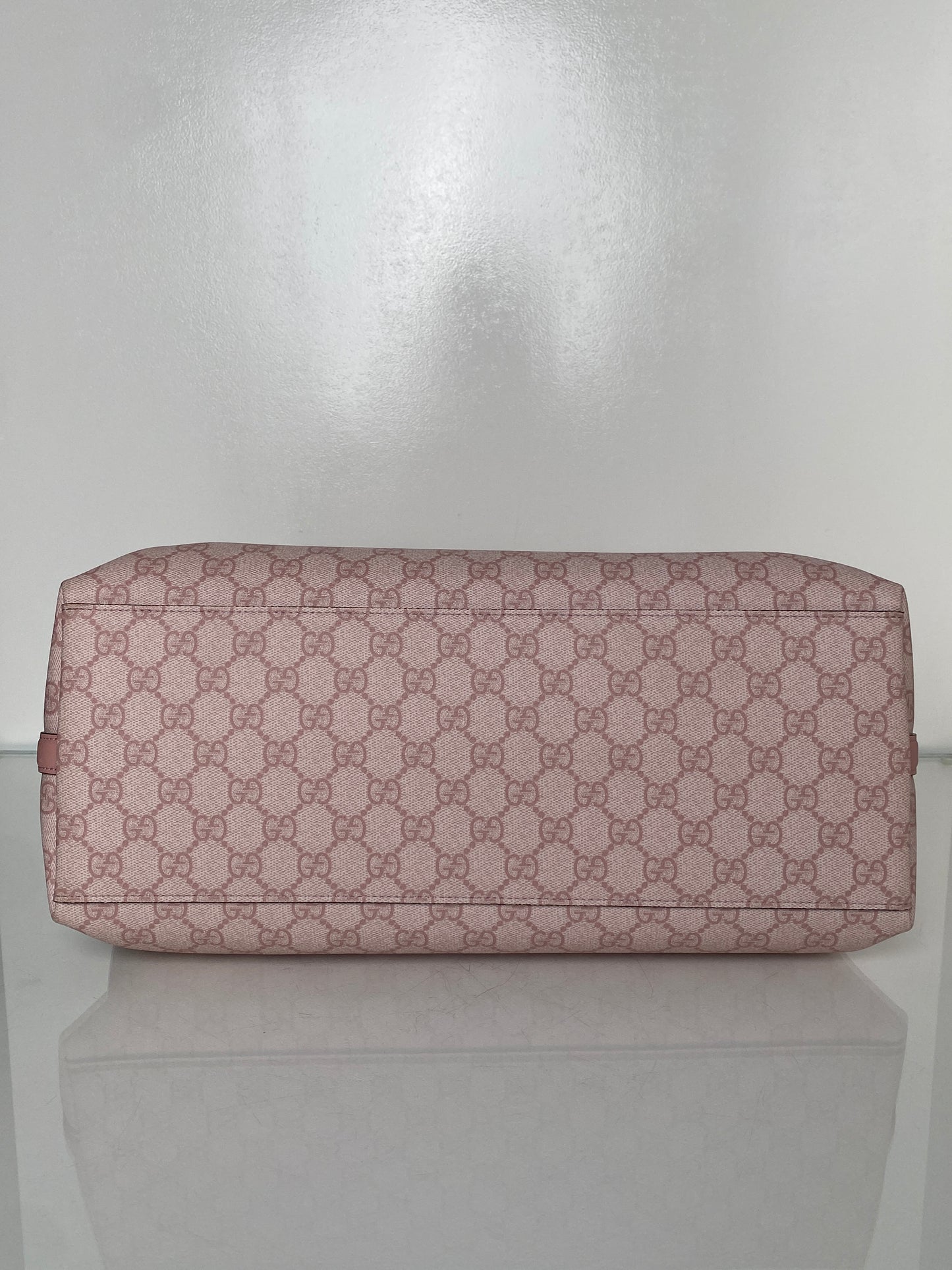 Gucci Pink GG Emblem Medium Tote Bag GHW