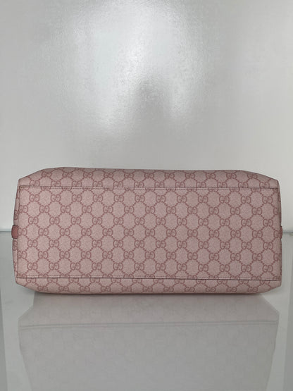 Gucci Pink GG Emblem Medium Tote Bag GHW