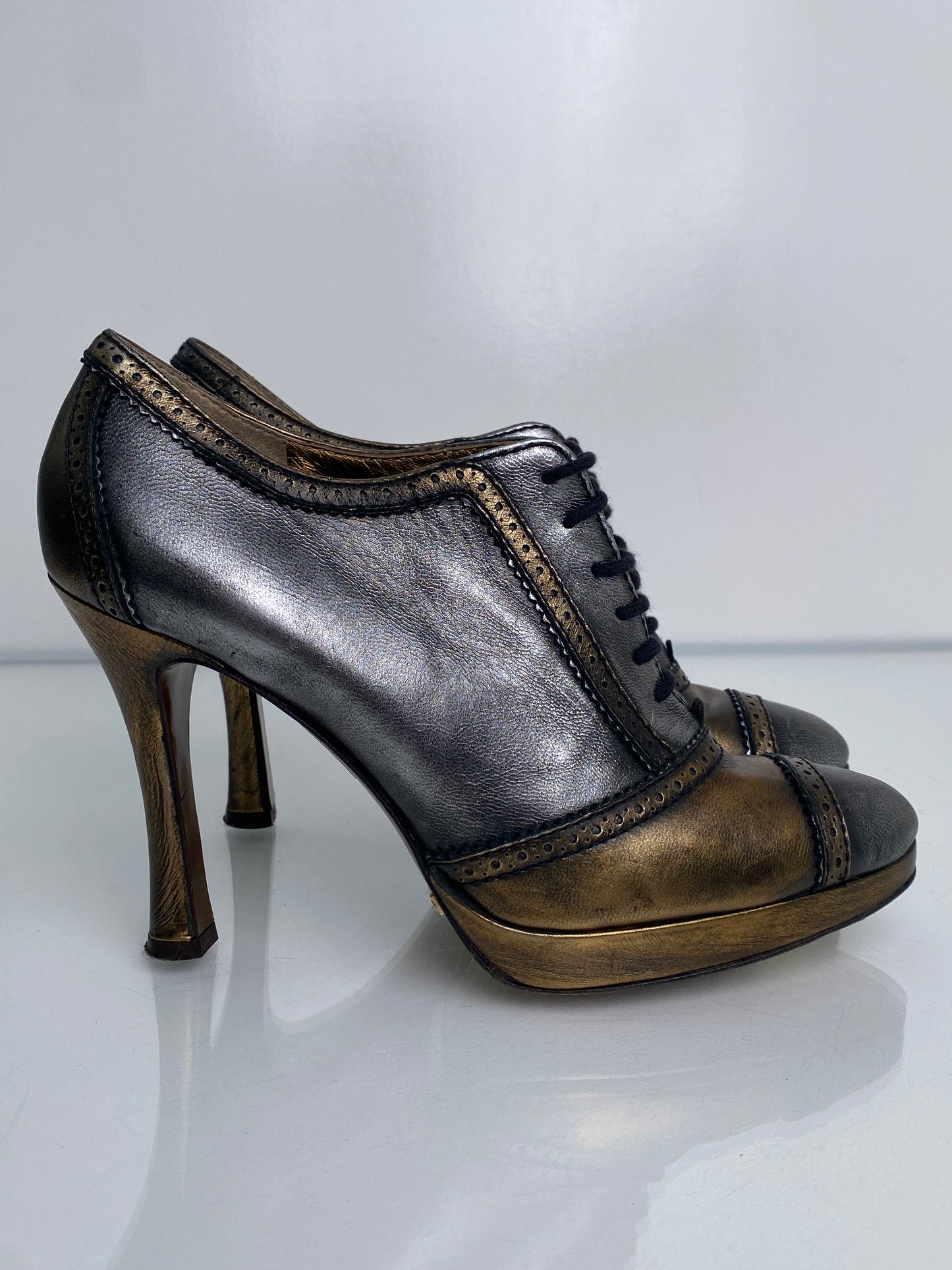 Dolce & Gabbana GunMetal Booties, 38.5