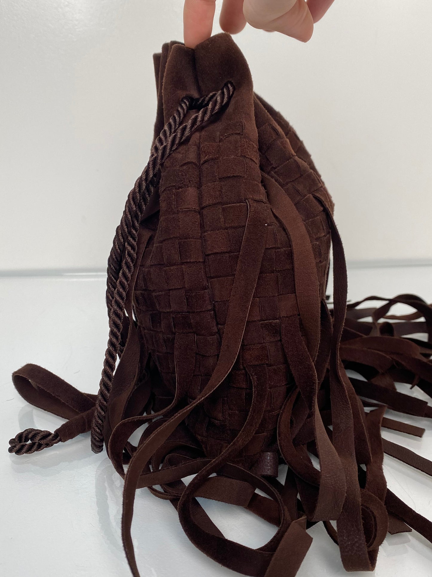 Bottega Veneta Brown Suede Fringe Bag