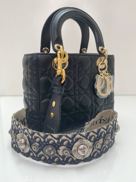 Dior Oblique Studded Shoulder Strap GHW