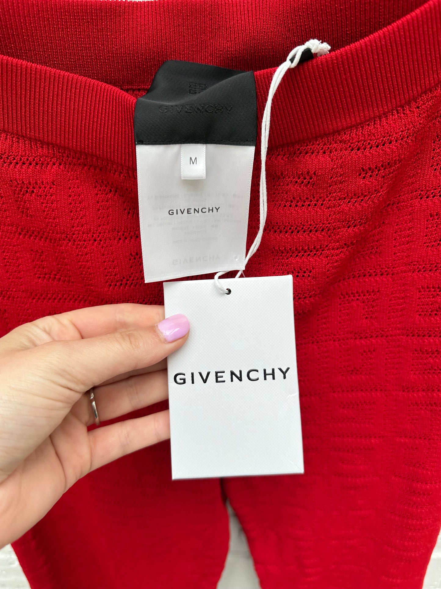 Givenchy Red Knitted Pants, M