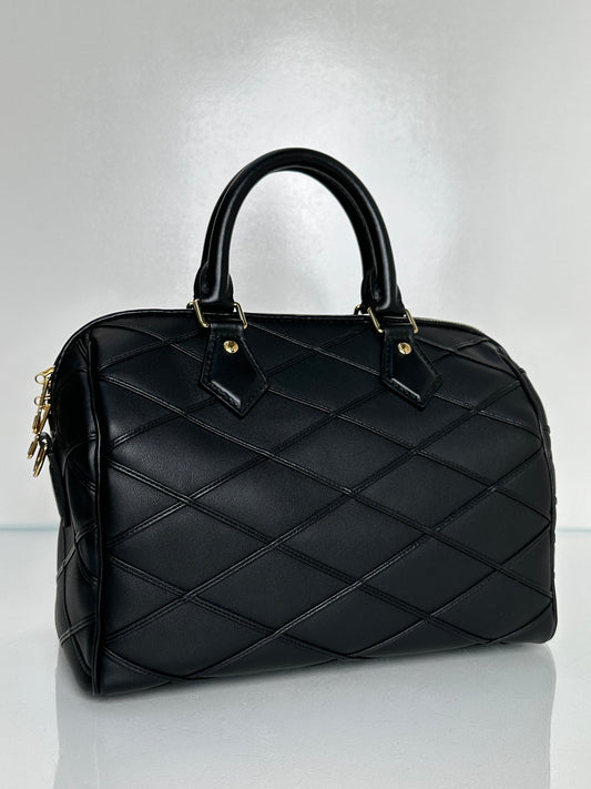 Louis Vuitton Black Matellage Speedy 25 Bag GHW