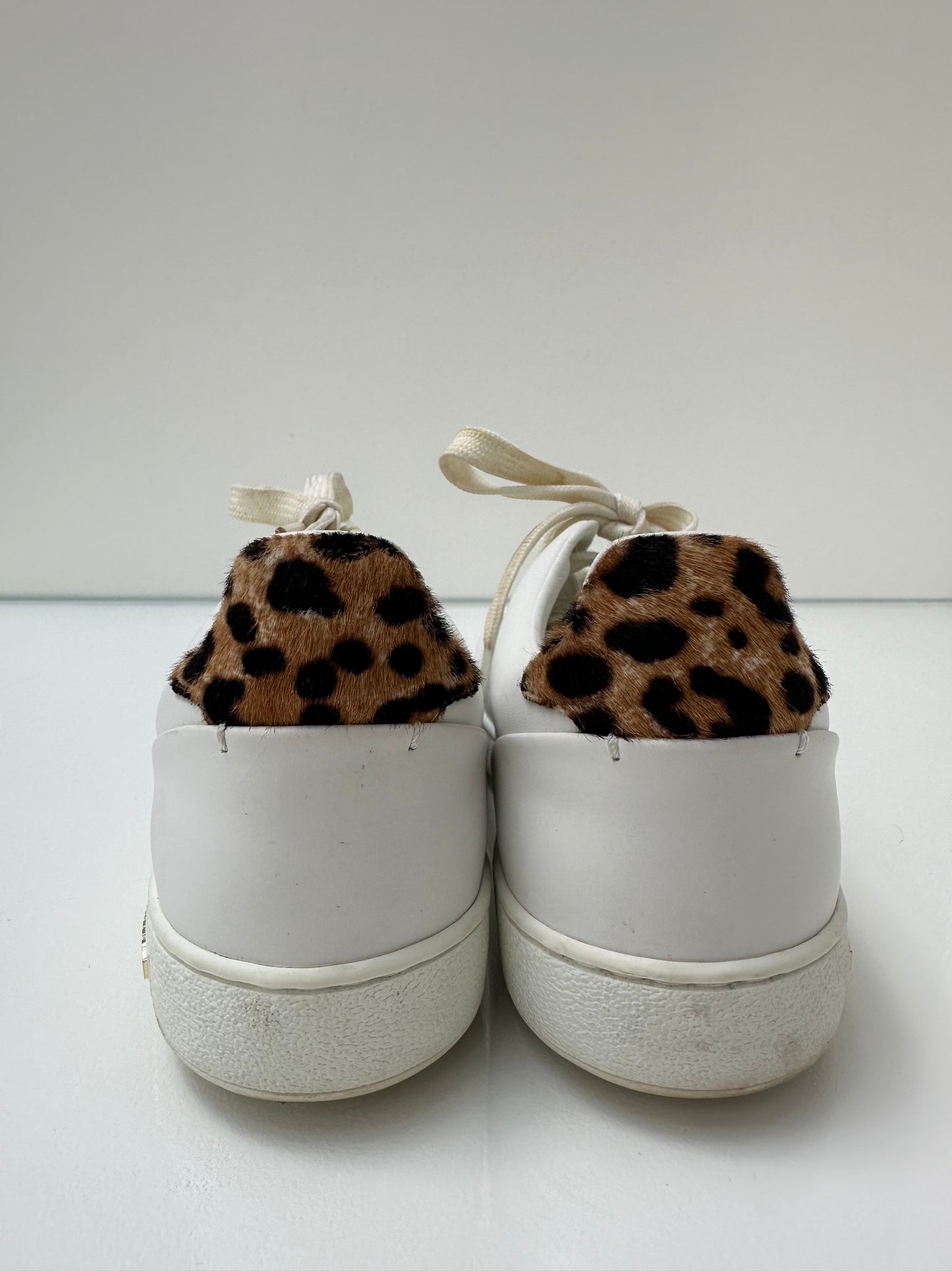 Louis Vuitton White & Cheetah Sneakers, 37