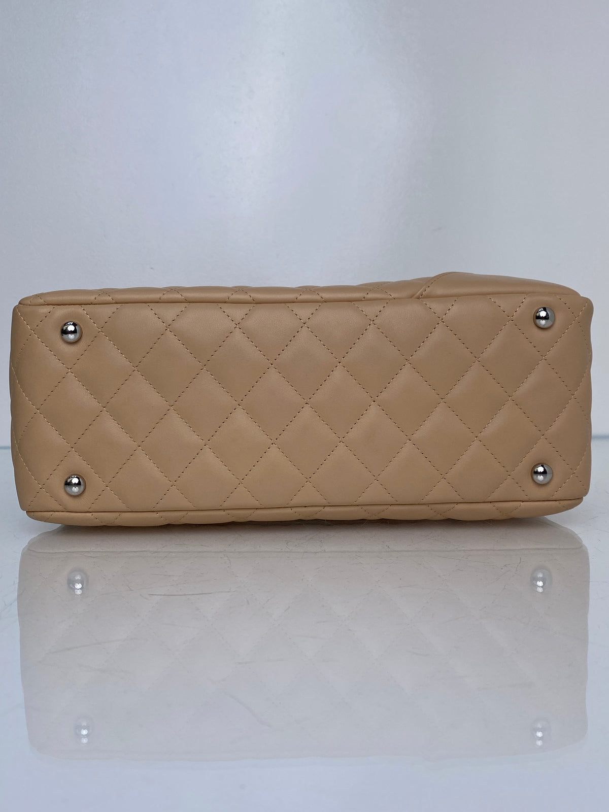 Chanel Nude Lambskin Cambon Bowler Bag SHW#10
