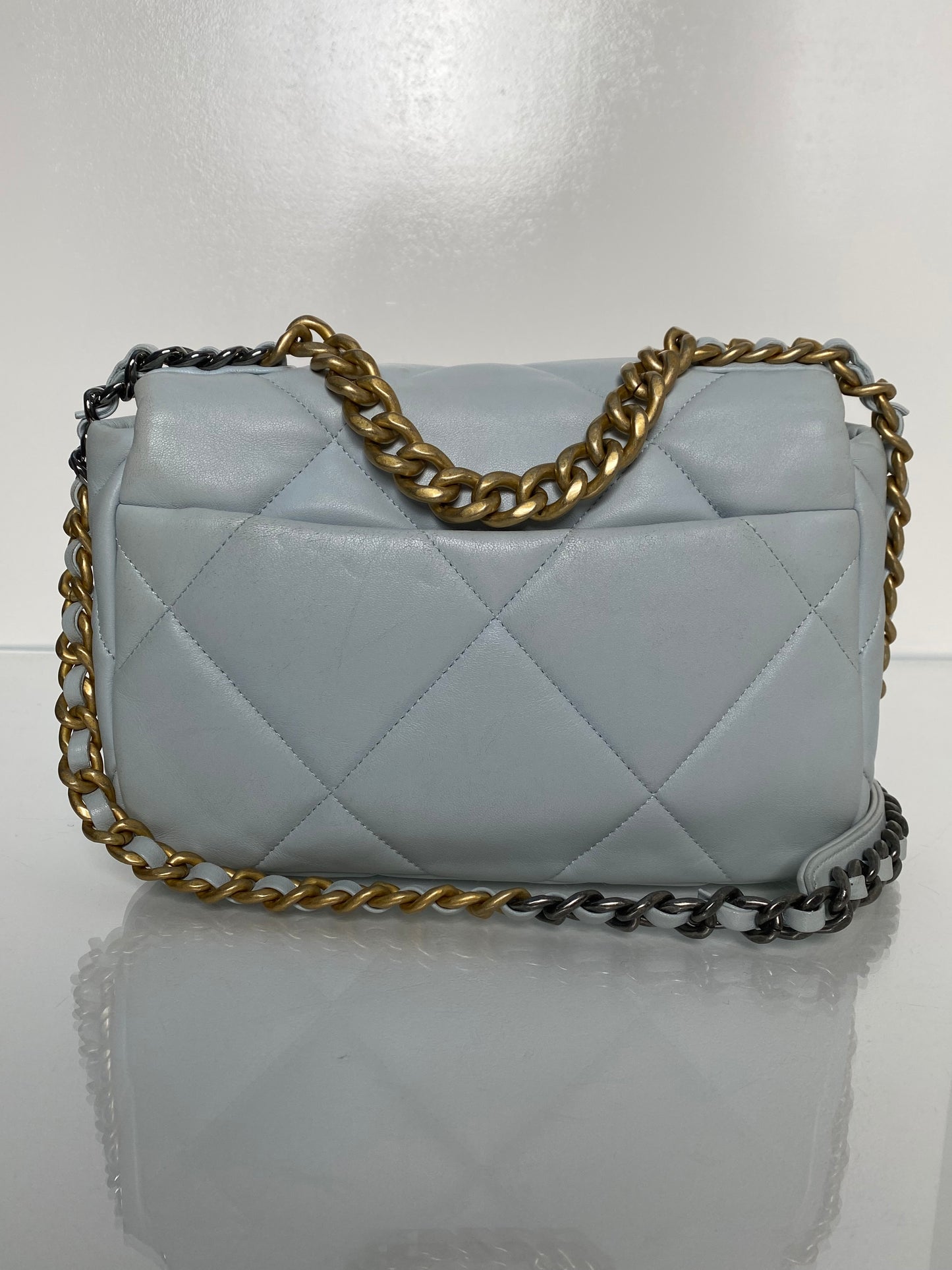 Chanel 19 Pale Blue Calfskin TTHW