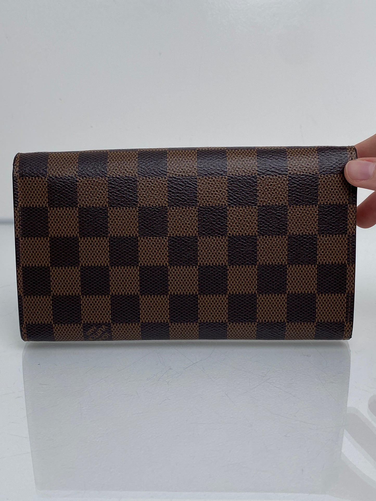 Louis Vuitton Pink & Damier Ebene Croisette Wallet On The Chain Bag GHW