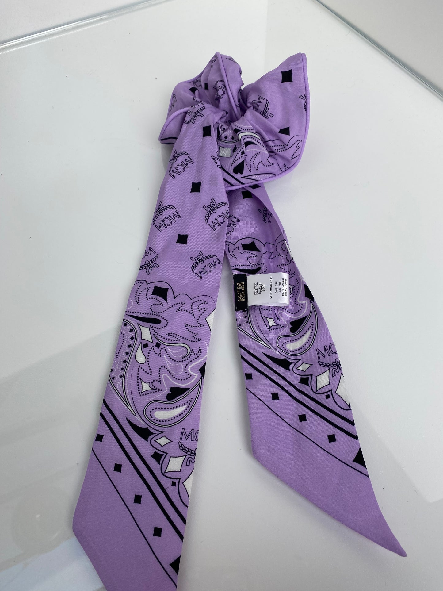 MCM Purple Scrunchie Hair Tie