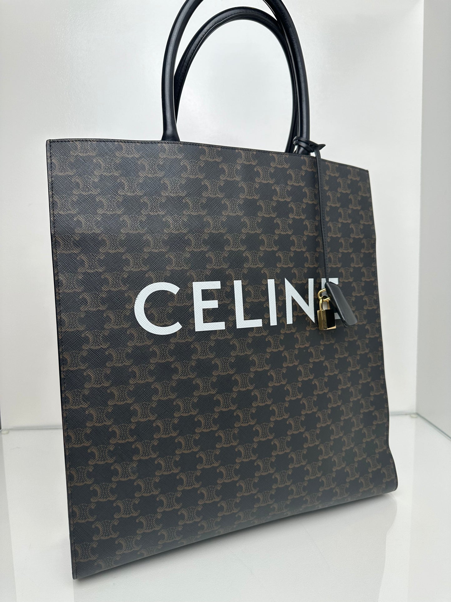 Celine Logo Vertical Cabas Tote