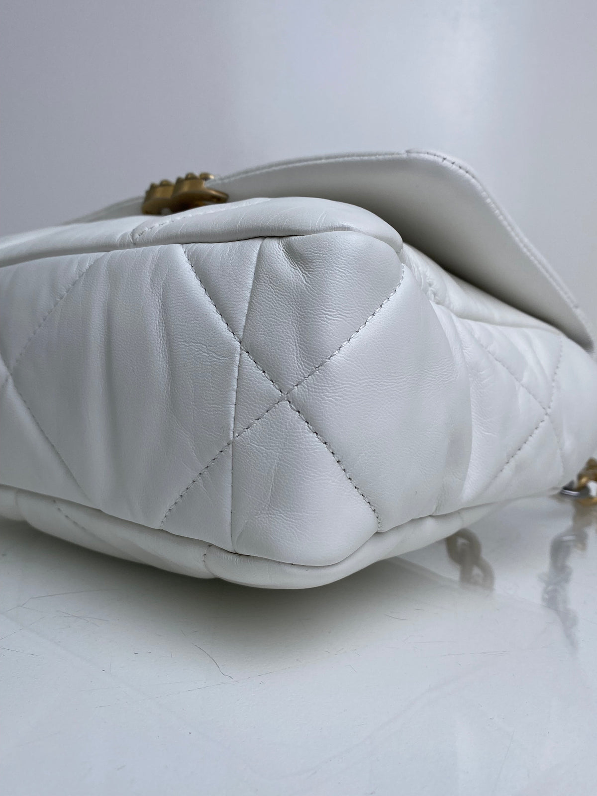 Chanel White Calfskin Small 19 Bag TTHW #30