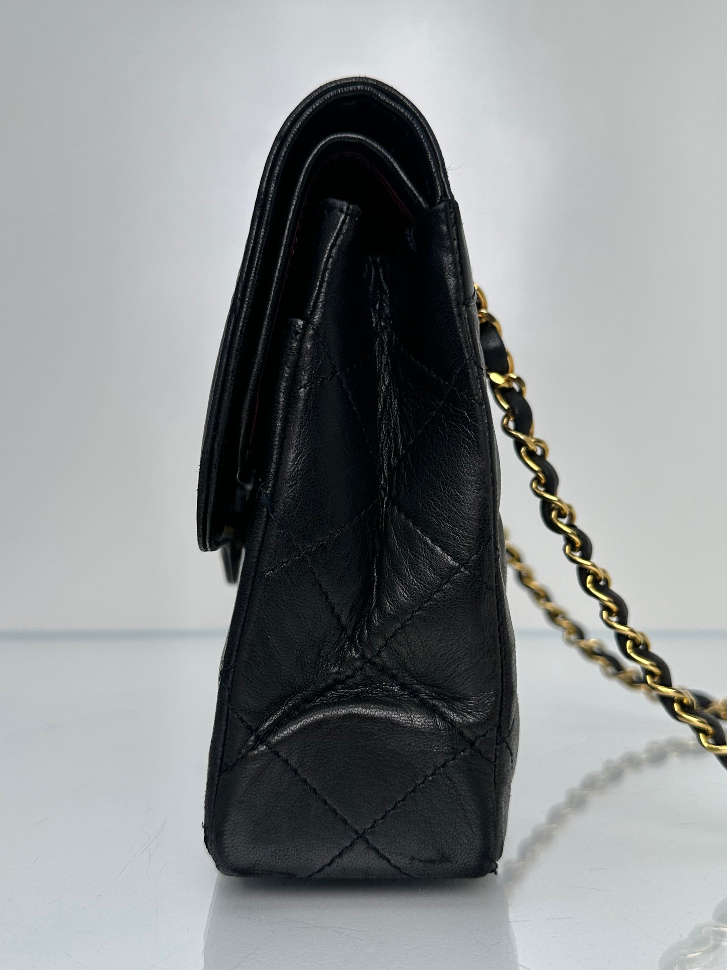Chanel Black Paris Lambskin Double Classic Flap Bag 24k GHW #33