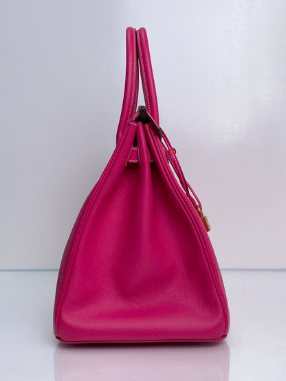 Hermes Birkin 35 Rose Tyrien Epsom GHW #Q