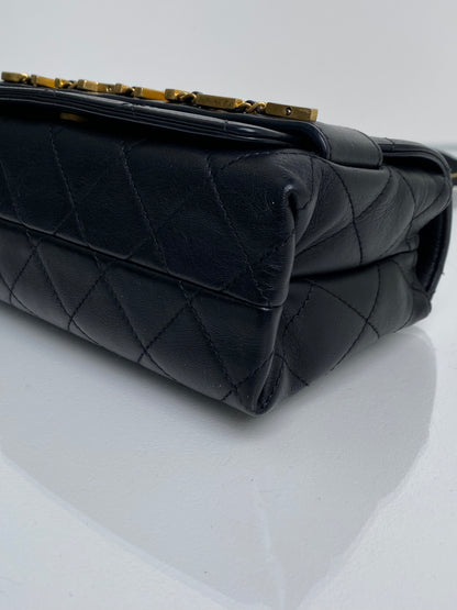 Chanel Black Matelasse Chain Lambskin Shoulder Bag GHW