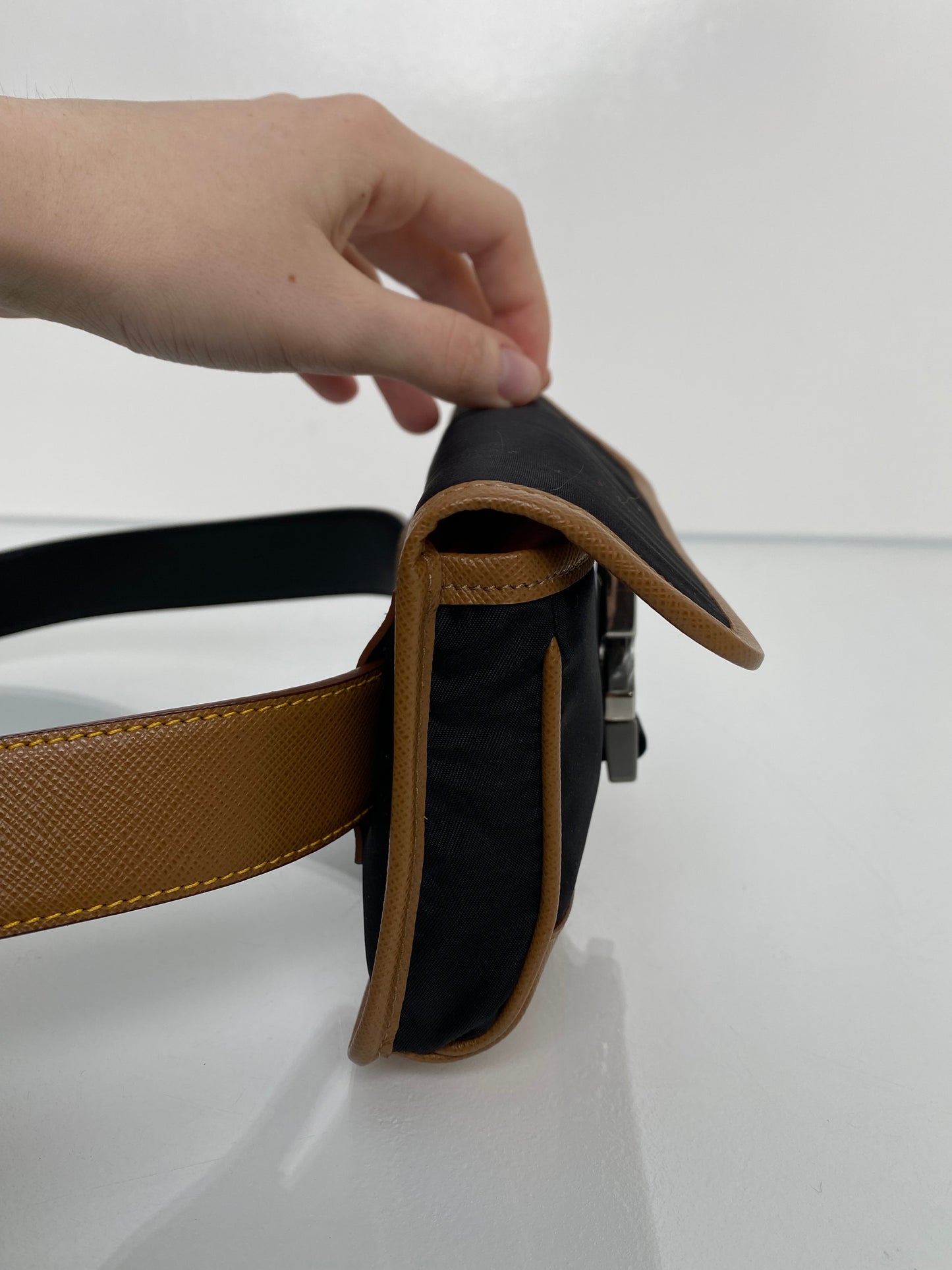 Prada Brown & Black Utility Bag