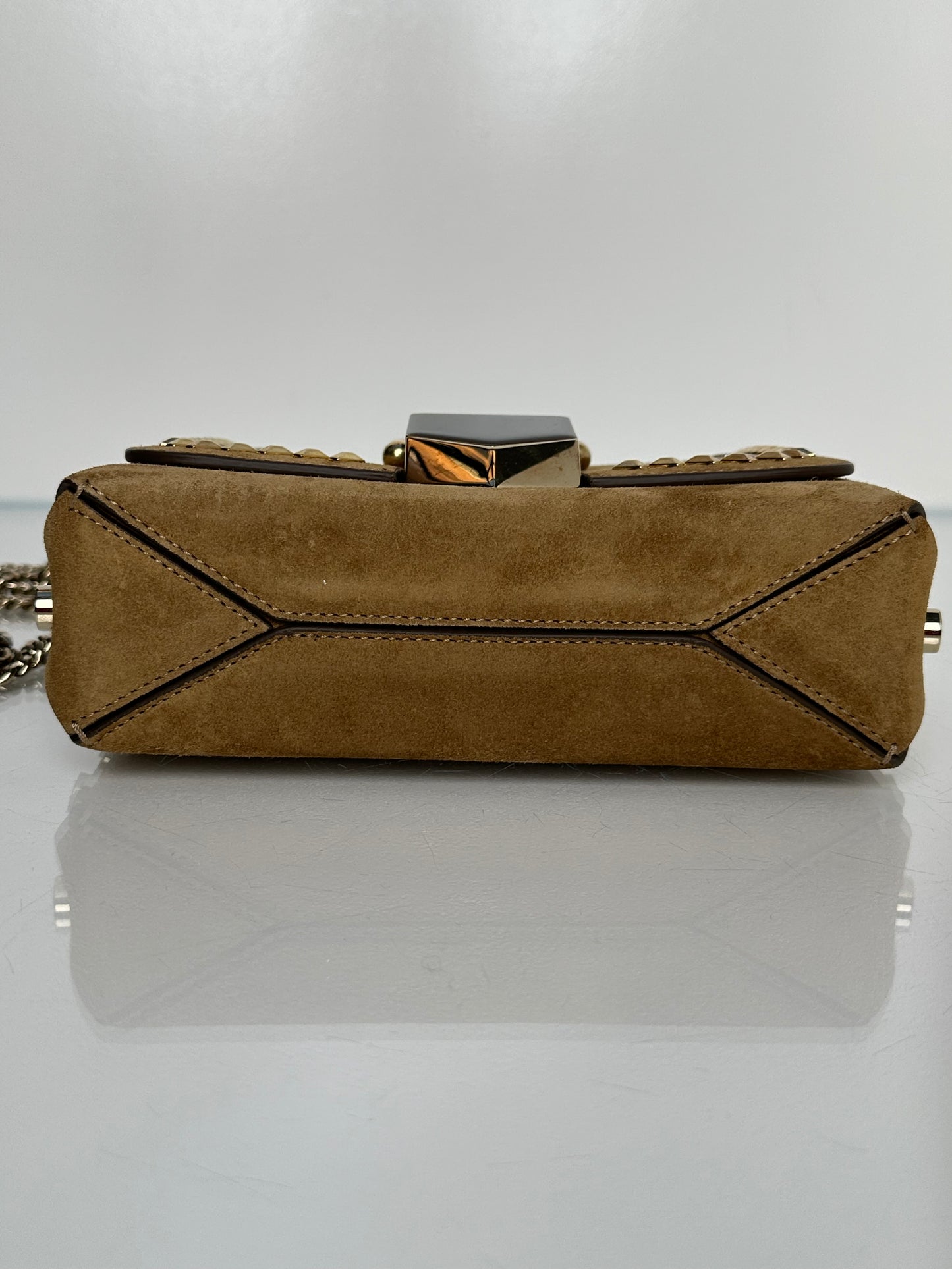 Jimmy Choo Camel Studded Lockett Bag GHW