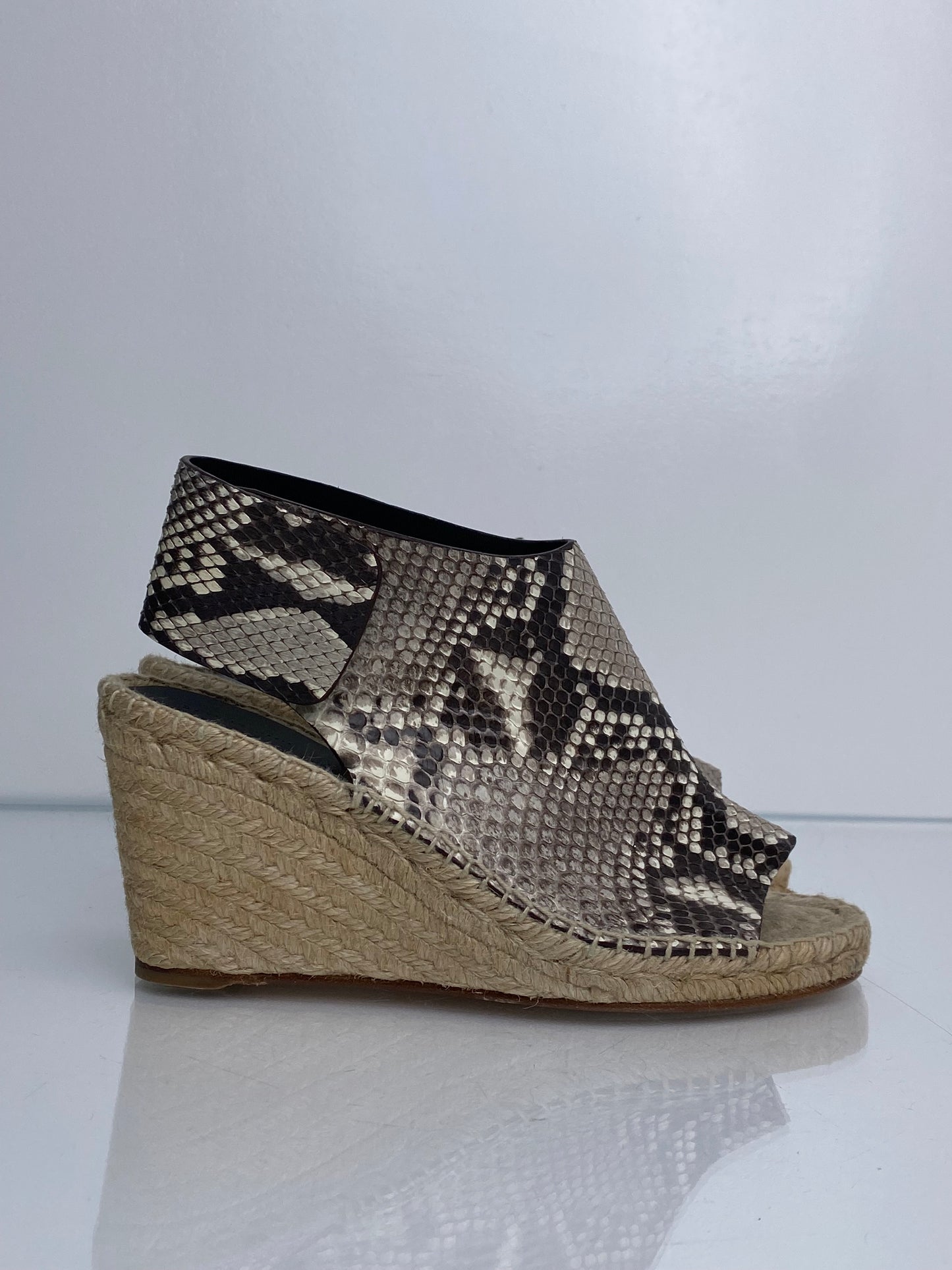 Celine Grey Python Wedges, 37