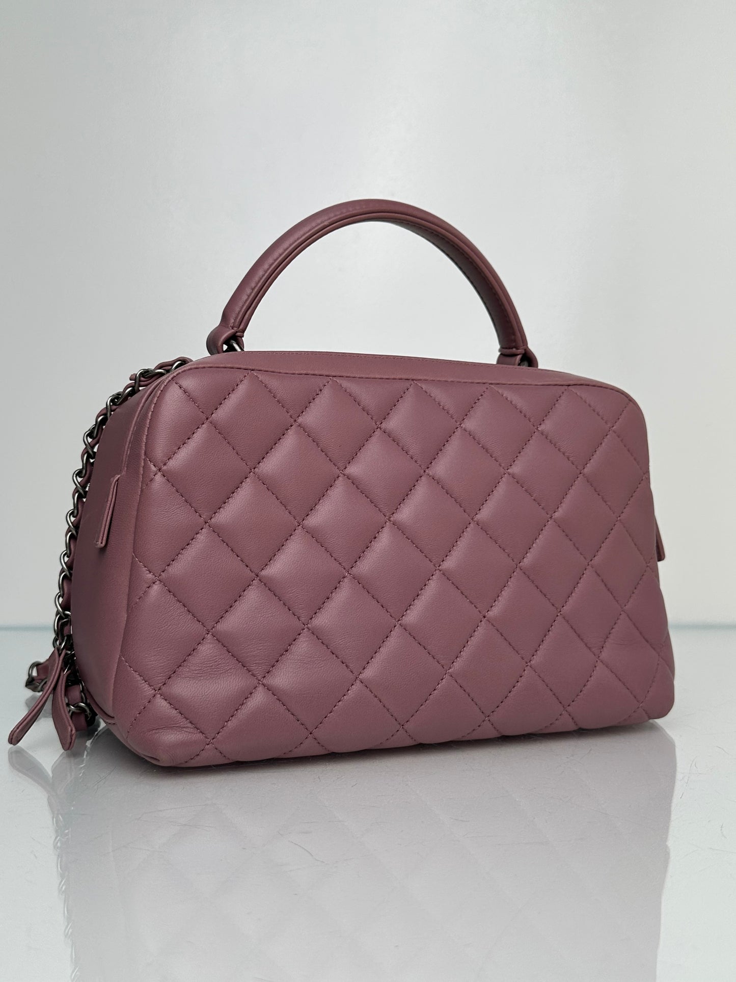 Chanel Mauve Lambskin Quilted Medium Trendy Bag RHW #21