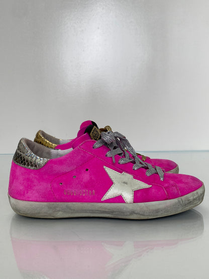 Golden Goode Hot Pink Suede Super Star Sneakers, 37