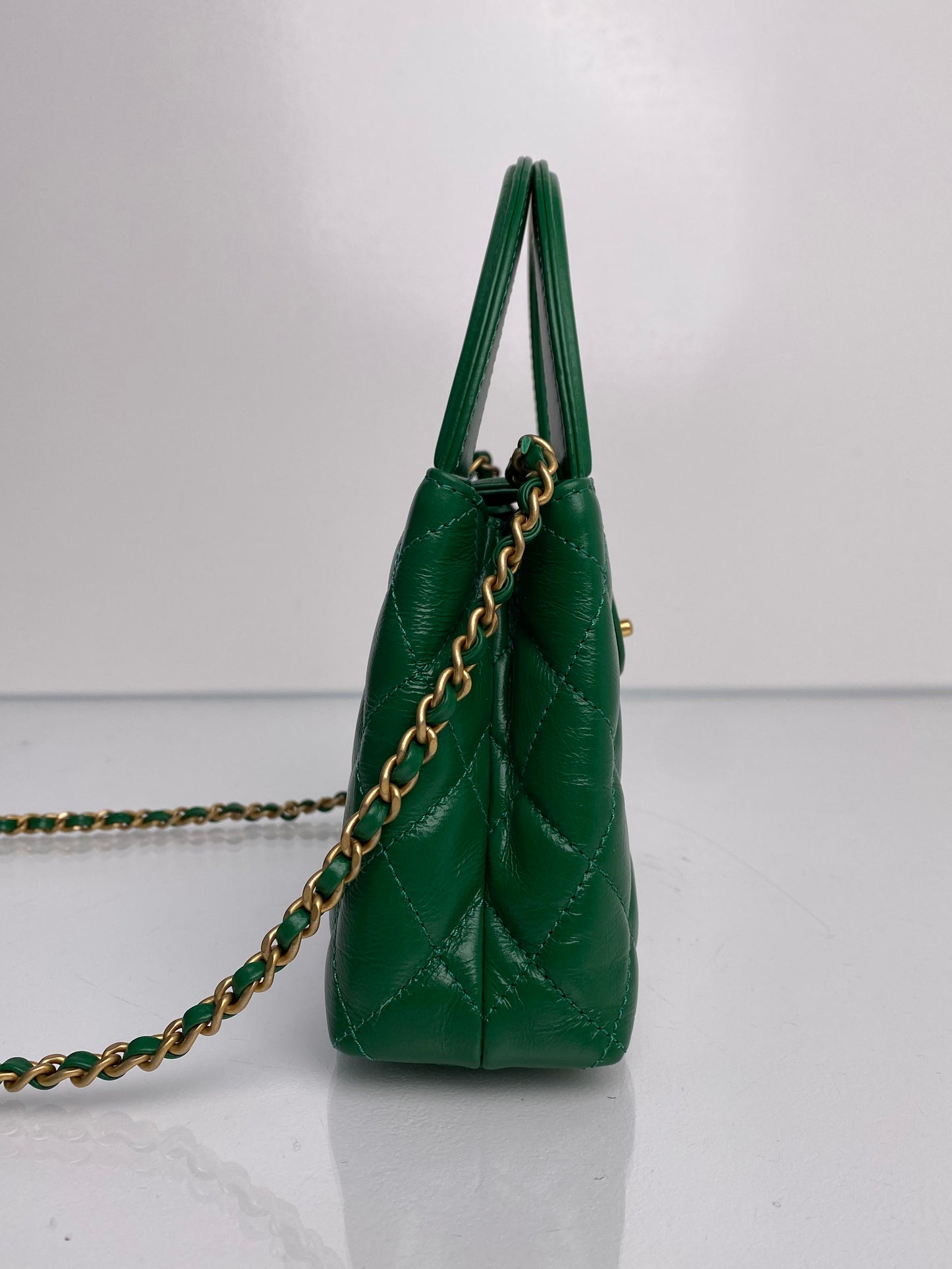 Chanel Smally Kelly Green Lambskin GHW