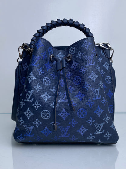 Louis Vuitton Navy Flight Mode Mahina Muria Bucket Bag SHW