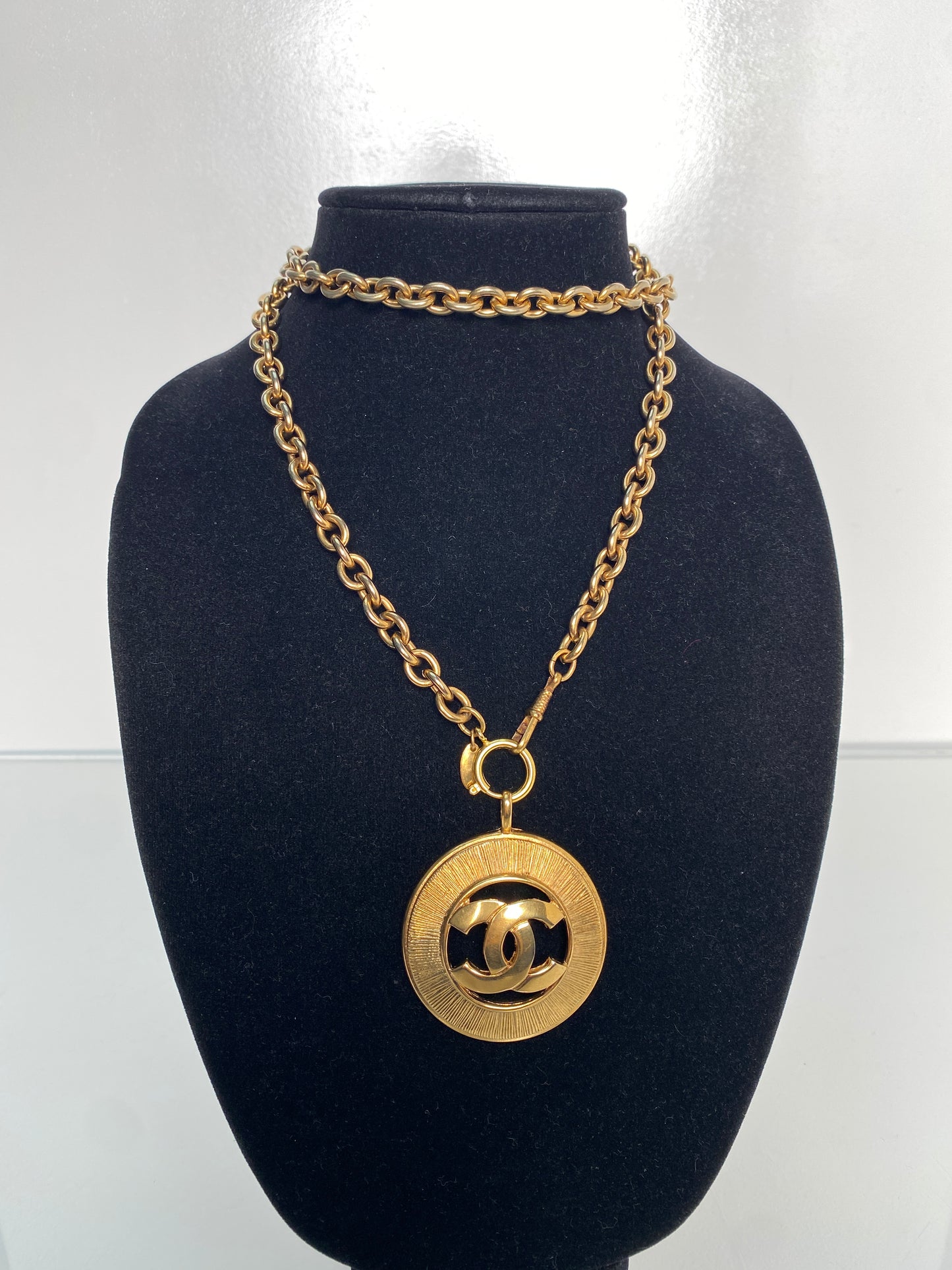 Chanel Vintage Gold Tone CC Necklace